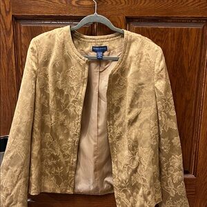 Karen Scott Women's Gold Floral Blazer